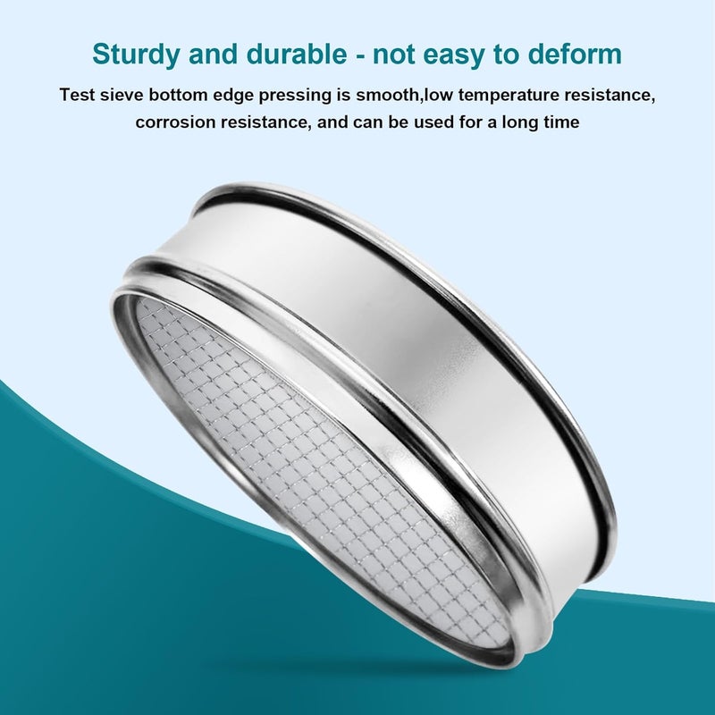 LVDALAB 304 Stainless Steel Lab Sieve Screen Mesh, 4 Mesh(4.75mm) Aperture Test Sieve, 15.75''(40cm) Diameter Economy Standard Analysis Sample Test Sieves for Industrial Laboratory Homes - Image 5
